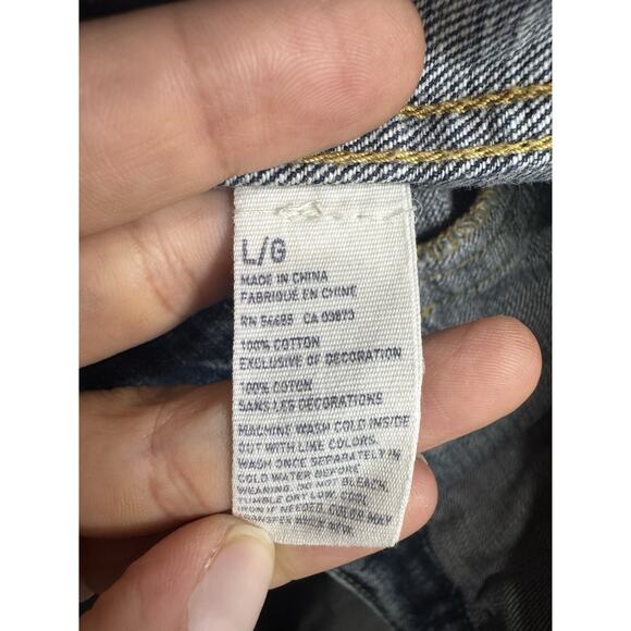2014 American Eagle Outfitters Denim Athletic Fit Jacket Mens Large Blue Jean - Picture 5 of 8